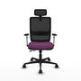 PIQUERAS Y CRESPO Silla de oficina Haches con mecanismo Sincro/Traslack, Morado y Negro