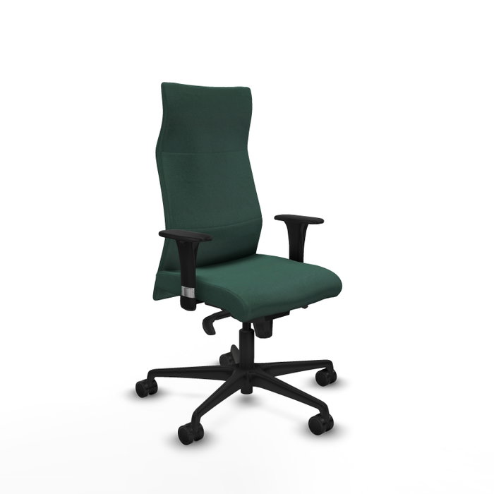 Sillón Albacete con mecanismo Sincro tapizada con Tela color Verde botella. Equipado con Base nailon negra, Brazos 1D y Ruedas 65mm nailon Sillón Albacete con mecanismo Sincro tapizada con Tela color Verde botella. Equipado con Base nailon negra, Brazos 1D y Ruedas 65mm nailon