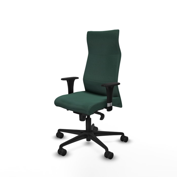 Sillón Albacete con mecanismo Sincro tapizada con Tela color Verde botella. Equipado con Base nailon negra, Brazos 1D y Ruedas 65mm nailon Sillón Albacete con mecanismo Sincro tapizada con Tela color Verde botella. Equipado con Base nailon negra, Brazos 1D y Ruedas 65mm nailon