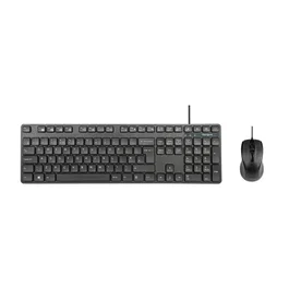 Targus AKM622ES Combo Teclado USB QWERTY Español 108 Teclas 100% Completo Negro + Ratón Incluido - Cable 1.5m, Antimicrobiano, Plug & Play
