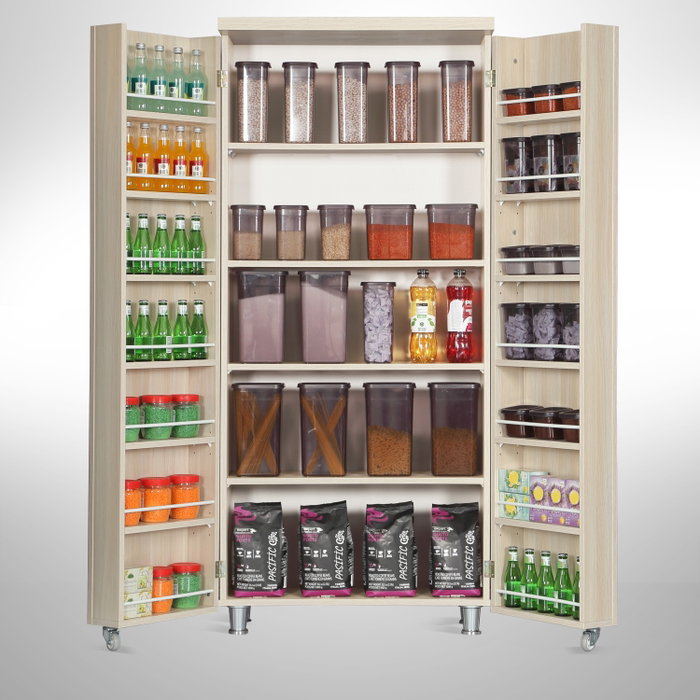 Hanah Home Guzzo Light Oak Armario Multiusos 80x180x42 cm