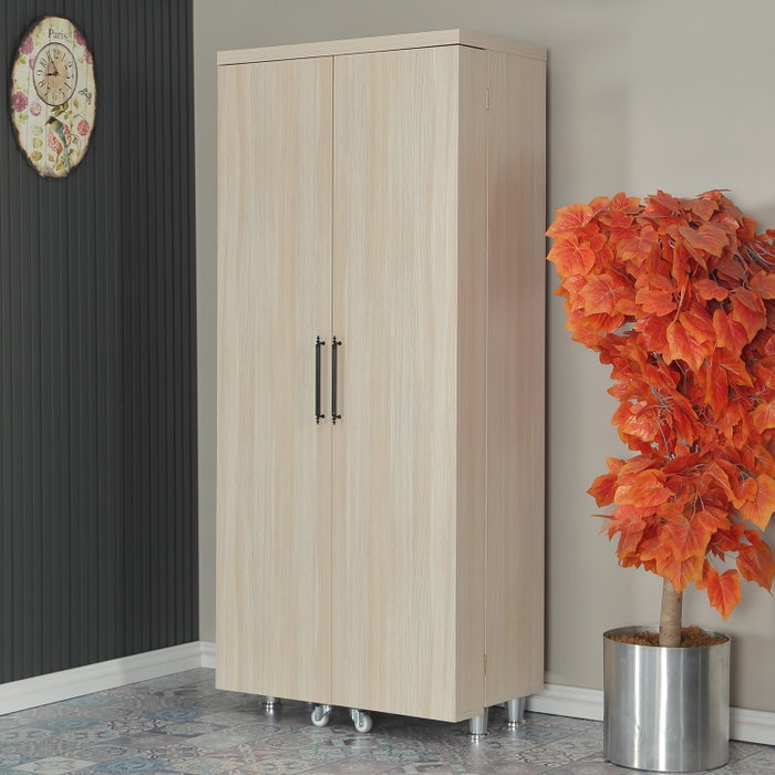 Hanah Home Guzzo Light Oak Armario Multiusos 80x180x42 cm