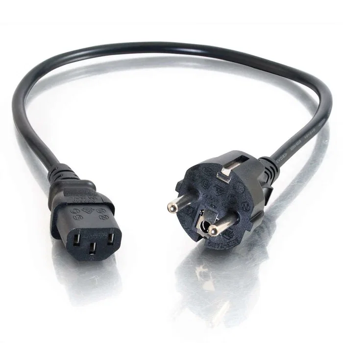 C2G Cable de Alimentación 88544, Negro, 3 m, Conector Europeo CEE7/7 Macho a C13 Hembra, para PC, Monitor, Impresora