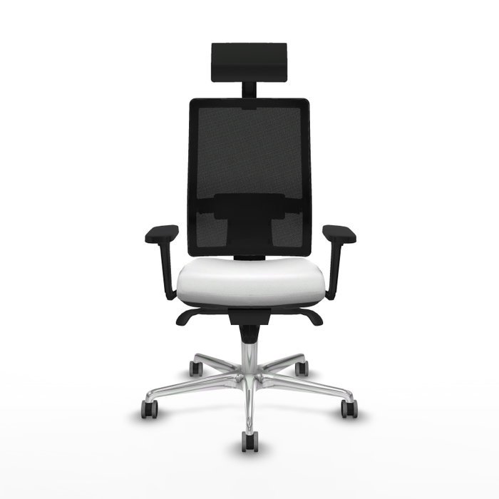 PIQUERAS Y CRESPO Silla de oficina Horna con mecanismo Sincro, Blanco y Negro PIQUERAS Y CRESPO Silla de oficina Horna con mecanismo Sincro, Blanco y Negro