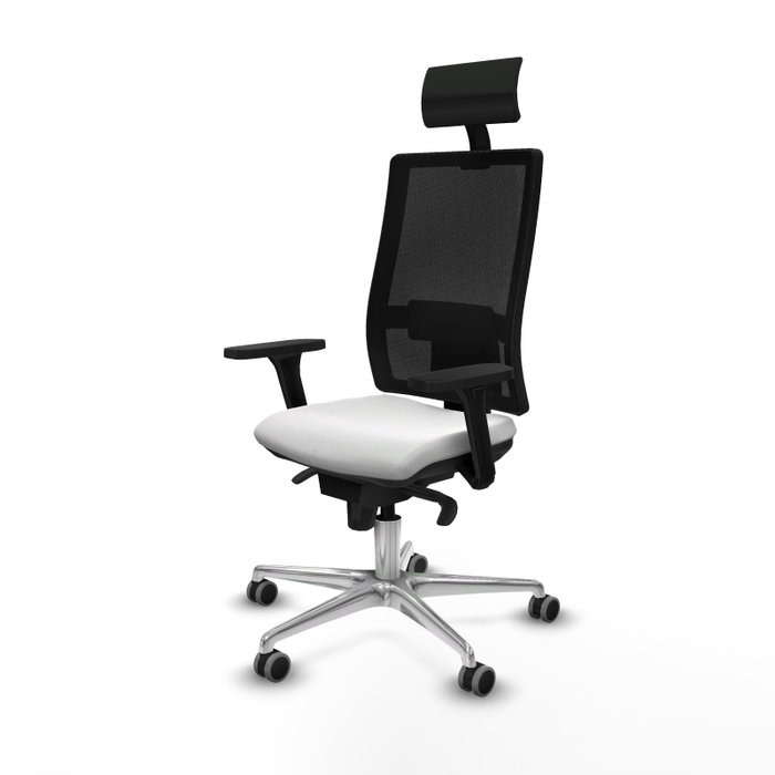 PIQUERAS Y CRESPO Silla de oficina Horna con mecanismo Sincro, Blanco y Negro PIQUERAS Y CRESPO Silla de oficina Horna con mecanismo Sincro, Blanco y Negro