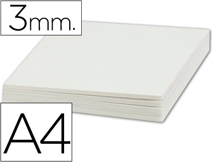 Liderpapel Cartón Pluma Blanco Doble Cara A4 3mm Liderpapel Cartón Pluma Blanco Doble Cara A4 3mm