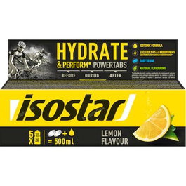 ISOSTAR Power Tabs Limón 10x12g - Complemento energético en tabletas, sabor limón