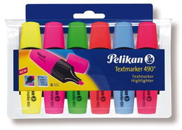 Marcador Fluor Pelikan Textmarker 490 Estuche De 6 Surtido