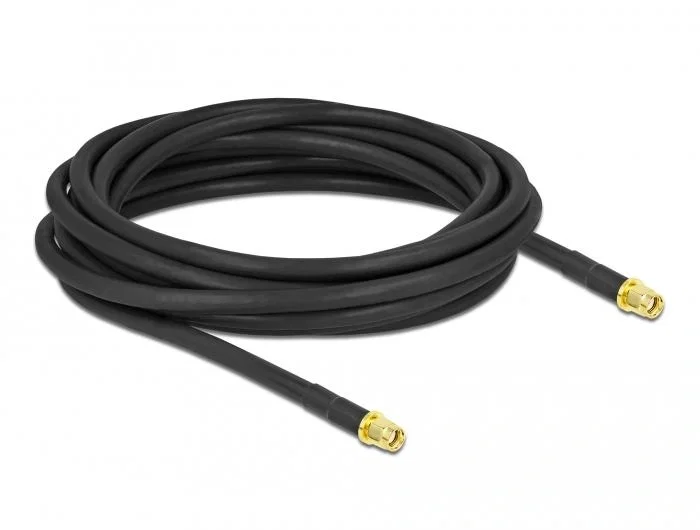 DeLOCK Cable de antena coaxial RP-SMA macho a RP-SMA macho LMR/CFD300 5 m