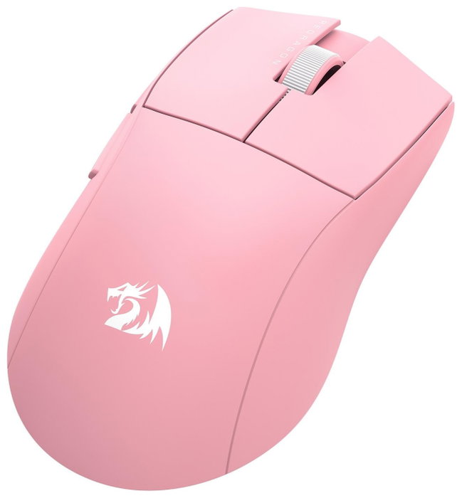 Redragon M916P-PRO-4K K1NG Ratón Ergonómico Inalámbrico para Gaming Rosa 26000 DPI