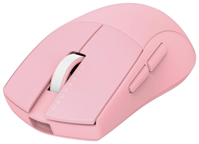 Redragon M916P-PRO-4K K1NG Ratón Ergonómico Inalámbrico para Gaming Rosa 26000 DPI