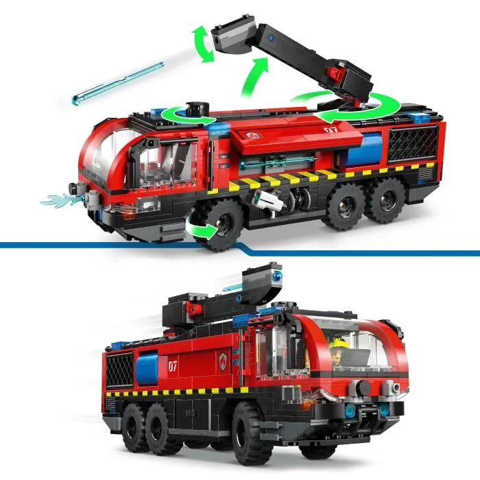 Lego City 60499 Camión de Bomberos del Aeropuerto, Juguete de Construcción para Niños 7+ Años