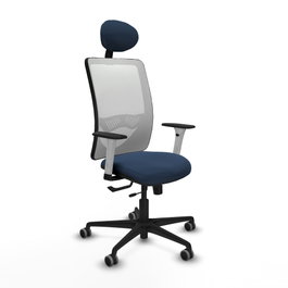PIQUERAS Y CRESPO Silla de oficina Zulema Azul Marino y Blanco