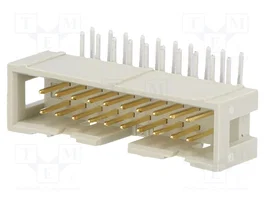 HARTING Conector IDC de 20 pines, macho, ángulo 90°, THT