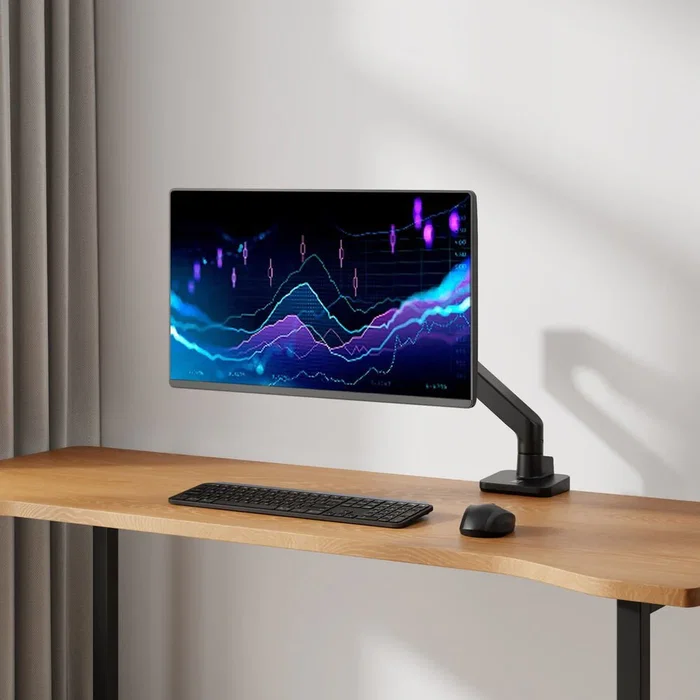 ACT Brazo para monitor AC8340 para 49 pulgadas con resorte de gas