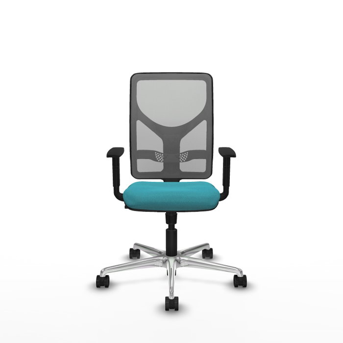 PIQUERAS Y CRESPO Silla de oficina Motilla con mecanismo Sincro, Tela Turquesa y Malla Gris PIQUERAS Y CRESPO Silla de oficina Motilla con mecanismo Sincro, Tela Turquesa y Malla Gris