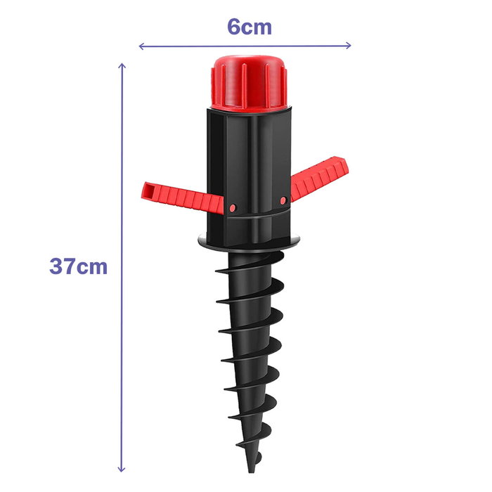 Marbueno Pincho Parasol Plastico Negro 37x6x6 cm