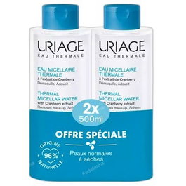 URIAGE Agua Micelar Termal Piel Normal-Seca Pack 2 x 500 ml