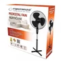 Esperanza EHF001KK Ventilador de Pie 16" Negro - 3 Velocidades, Oscilación 90°, con Base Antideslizante y Cable 1.5m