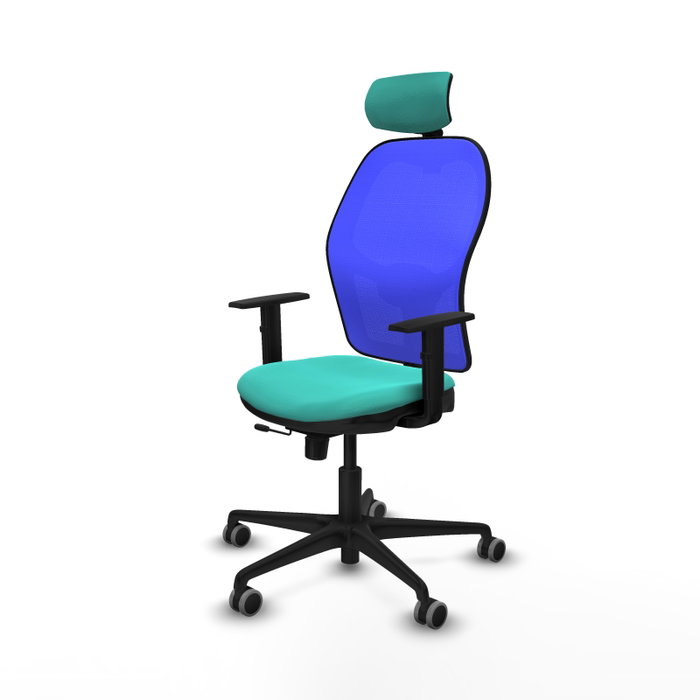 PIQUERAS Y CRESPO Silla de oficina Jorquera Turquesa y Azul