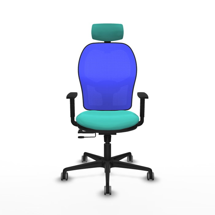 PIQUERAS Y CRESPO Silla de oficina Jorquera Turquesa y Azul