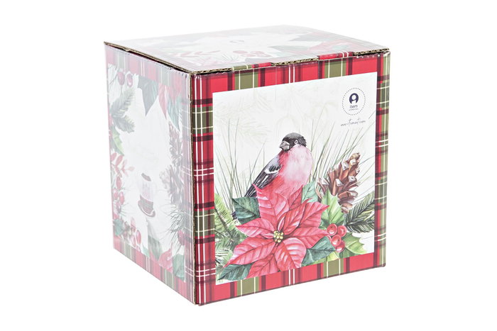 DKD Home Decor Tetera Navidad Tradicional Rojo Verde Cristal Porcelana (2 Unidades)