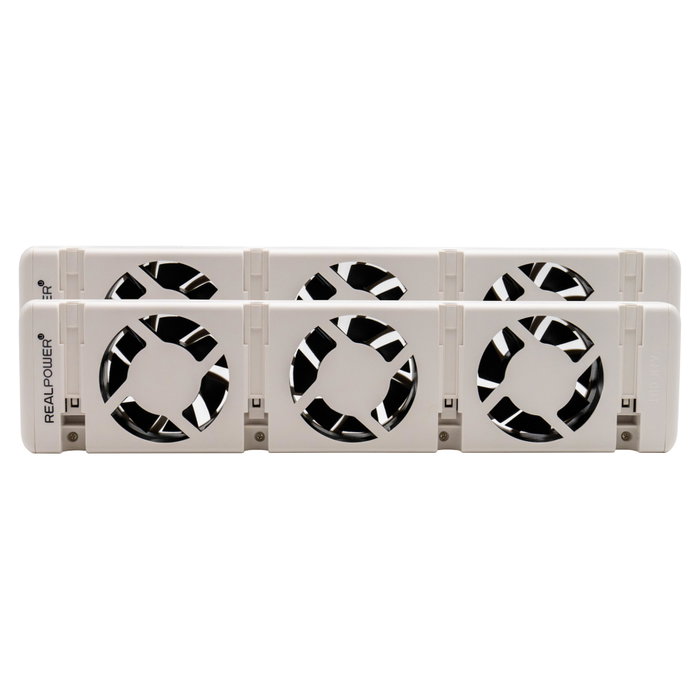 Realpower HL-2 Set de 2 ventiladores eléctricos blancos Realpower HL-2 Set de 2 ventiladores eléctricos blancos