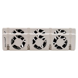 RealPower HL-2 Set de 2 Ventiladores Calefactores de Suelo, Interiores, Blanco, 100-240V, 50/60 Hz, 3 Ventiladores, Eléctrico, 300x70x30 mm