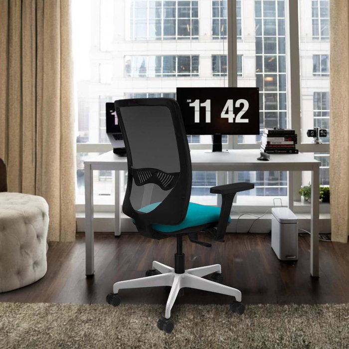 PIQUERAS Y CRESPO Silla de oficina Zulema con mecanismo Sincro/Traslack, Marrón y Blanco PIQUERAS Y CRESPO Silla de oficina Zulema con mecanismo Sincro/Traslack, Marrón y Blanco