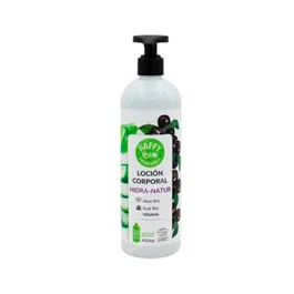 HAPPY BIO Loción Corporal Hidratante Hidra-Natur con Acai y Aloe Vera 450 ml - COSMOS NATURAL, Vegano, Fabricado en España