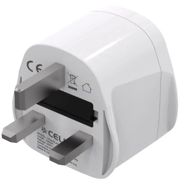 Celly Adaptador Universal para Viaje Tipo G (RU) Blanco