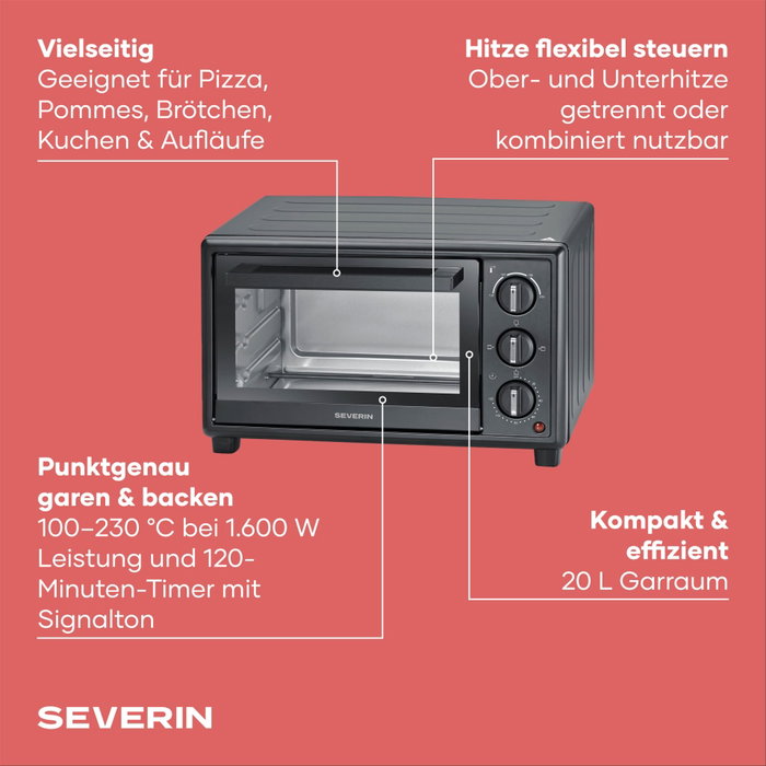Severin TO 2078 Horno de hornear y tostar Severin TO 2078 Horno de hornear y tostar