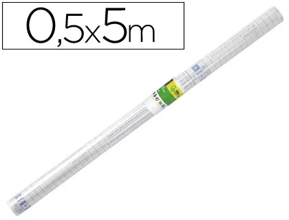 Liderpapel Rollo plástico adhesivo 0.50x5 m para forrar libros removible Liderpapel Rollo plástico adhesivo 0.50x5 m para forrar libros removible