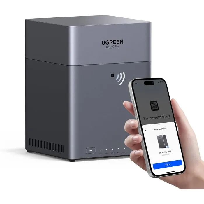 UGREEN DH4300 Plus NAS de 4 bahías con 8 GB RAM