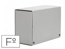 Pardo Carpeta proyectos folio lomo 150 mm cartón forrado gris con broche