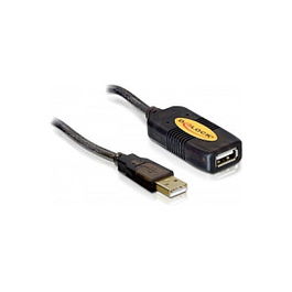 DeLOCK Cable de Extensión USB 2.0 10m - Cable USB A Macho a Hembra, 0.48 Gbit/s, Negro, 82446