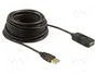 DeLOCK Cable de extensión USB 2.0 activo de 10 m, USB A a USB A
