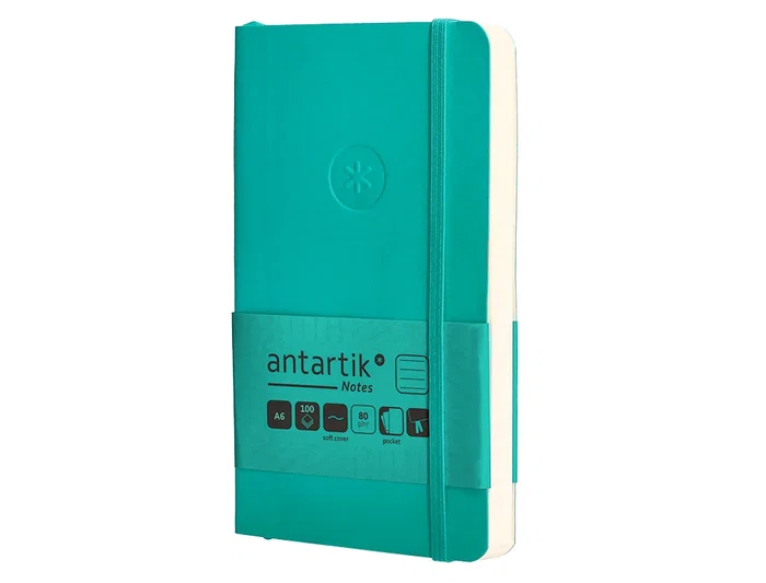Antartik Cuaderno A6 Tapa Blanda Rayas Turquesa 100 Hojas 80 gr FSC Antartik Cuaderno A6 Tapa Blanda Rayas Turquesa 100 Hojas 80 gr FSC