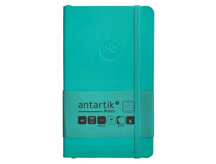 Antartik Cuaderno A6 Tapa Blanda Rayas Turquesa 100 Hojas 80 gr FSC Antartik Cuaderno A6 Tapa Blanda Rayas Turquesa 100 Hojas 80 gr FSC