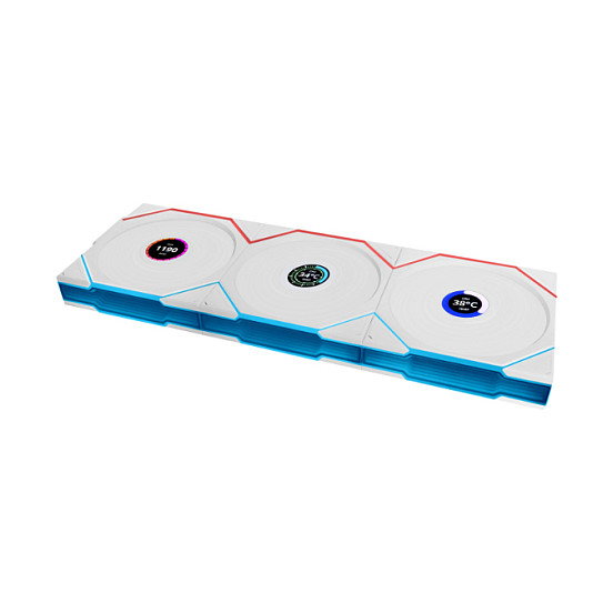 Lian Li Uni Fan TL120 LCD Reverse Blade Wireless Blanco