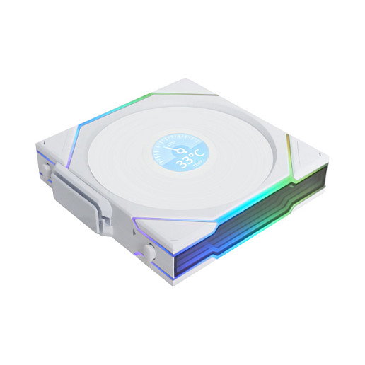 Lian Li Uni Fan TL120 LCD Reverse Blade Wireless Blanco