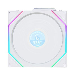 Lian Li Uni Fan TL120 LCD Reverse Blade Wireless Blanco