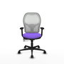 PIQUERAS Y CRESPO Silla de oficina Jorquera Lila y Blanco con mecanismo Sincro/Traslack