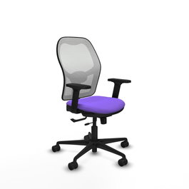 PIQUERAS Y CRESPO Silla de oficina Jorquera Lila y Blanco con mecanismo Sincro/Traslack