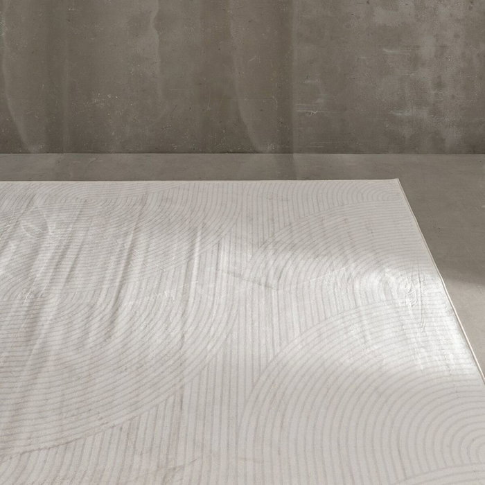 Ixia Alfombra Geométrica Beige de Viscosa 200 x 300 cm