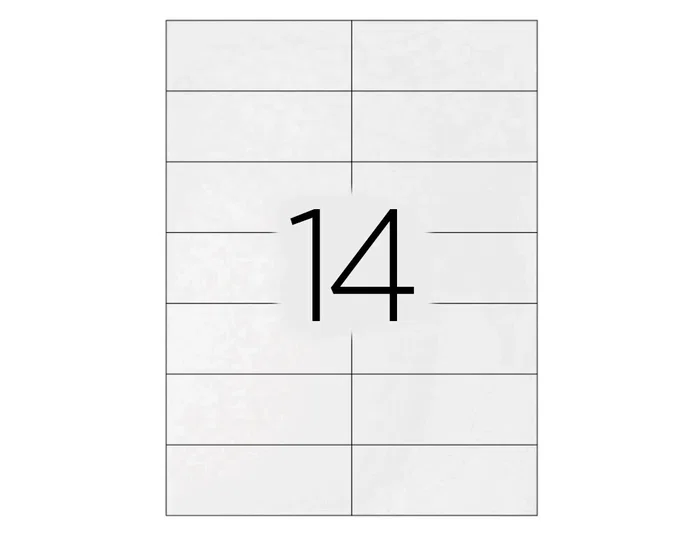 Q-connect Etiquetas adhesivas KF01585 de 99,1x38,1 mm, 100 hojas DIN A4