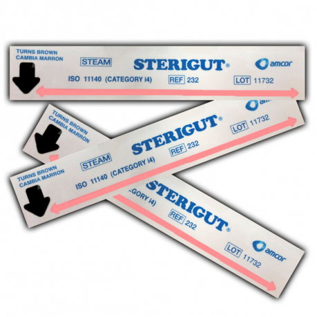 Tiras para Control Esterilización a Vapor 250ud