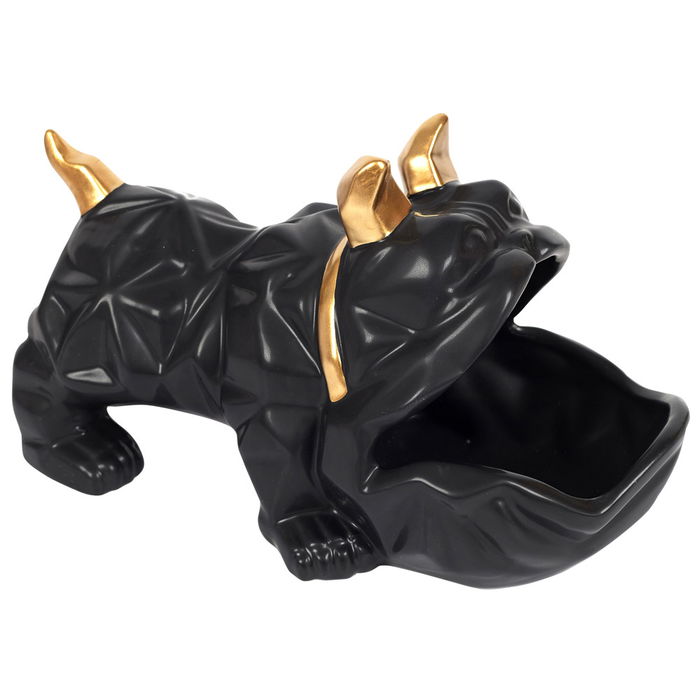 Home Deco Factory Vaciabolsillos Bulldog Negro Galerie Escultura para Llaves Monedas 30x16x18 cm Home Deco Factory Vaciabolsillos Bulldog Negro Galerie Escultura para Llaves Monedas 30x16x18 cm