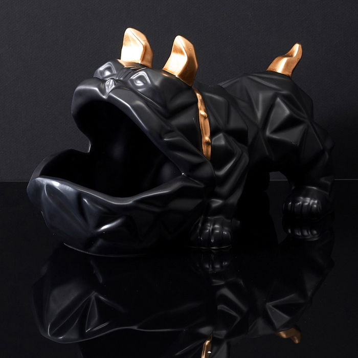 Home Deco Factory Vaciabolsillos Bulldog Negro Galerie Escultura para Llaves Monedas 30x16x18 cm Home Deco Factory Vaciabolsillos Bulldog Negro Galerie Escultura para Llaves Monedas 30x16x18 cm