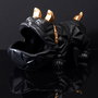 Home Deco Factory Vaciabolsillos Bulldog Negro Galerie Escultura para Llaves Monedas 30x16x18 cm